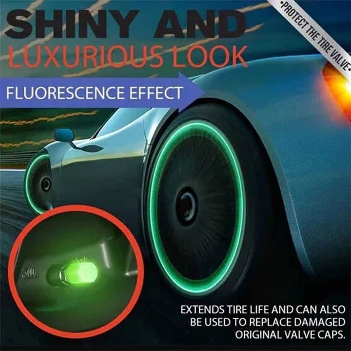 LED Tire Valve Cap Lights (Set of 4) LED Tire Valve Cap Lights (Set of 4)